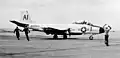 A VMF-533 F2H-4 on USS&nbsp;Franklin D. Roosevelt, 1956.