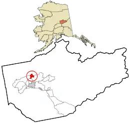 Location within Fairbanks North Star Borough and the state of Alaska