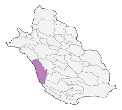 Location of Farashband County in&nbsp;Fars&nbsp;province