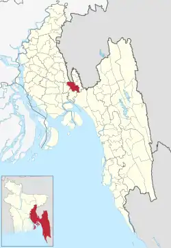 Location of Feni Sadar