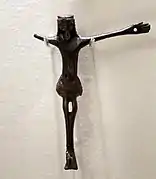 Crucifix in gilded copper-alloy, c. 1470