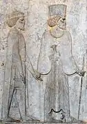 Depiction of figures at the Apadana