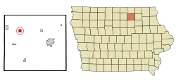 Location of Rudd, Iowa
