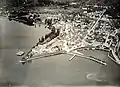 Earliest aerial photography of Rapperswil, Switzerland, by Walter Mittelholzer in 1919