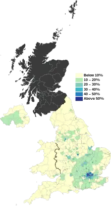 Foreign born population in the UK in 2021