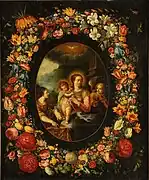 Garland of Flowers with Virgin and Child