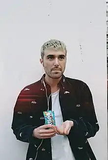 Fred eating tropical Skittles