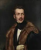 D. Augusto, Duke of Leuchtenberg, circa 1835, oil painting on canvas, 72.2 x 58&nbsp;cm (28 1/3 x 22.1825 in.), collection of The National Portrait Gallery, The Smithsonian Institution