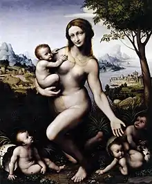 Giampietrino and Bernardino Marchiselli (landscape), Leda and her Children (between 1520s and late 1530s), Museumslandschaft Hessen Kassel