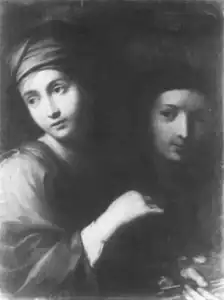 Self-Portrait, Painting the Madonna of Luke, c.&nbsp;1665, Pinacoteca di Brera, Milan