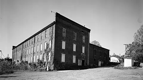 Photo of a brick factory building