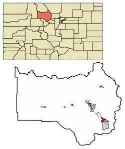 Location of the Town of Fraser in Grand County, Colorado.