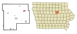 Location of Dike, Iowa