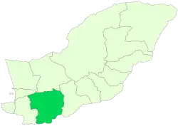 Location of Gorgan County in Golestan province