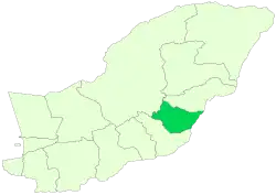 Location of Minudasht County in Golestan province