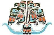 Pacific Northwest (Haida people) imagery of a double thunderbird