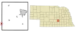 Location of Shelton, Nebraska