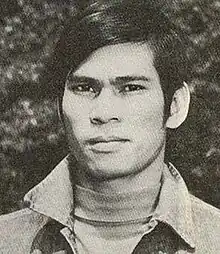 Black and white headshot of Chen Kuan-tai in 1973