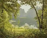 Henri Biva, Tranquility, oil on canvas, 61 x 74&nbsp;cm, Signed and dedicated "a mes chers enfants Lison et Marcelle Maitre, Henri Biva"