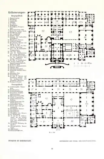 Floor plan at the time of construction, published 1911