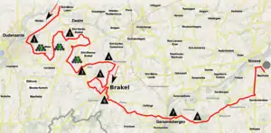 Final 90&nbsp;km of the race