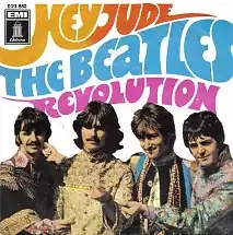 The Germany sleeve of the song, used for the cover of Revolution in The Beatles: Rock Band
