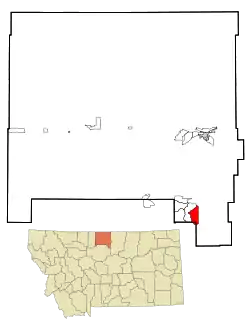 Location of Parker School, Montana