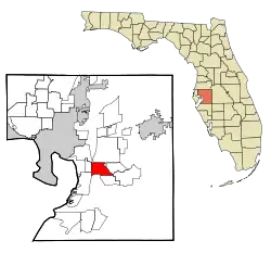 Location in Hillsborough County and the state of Florida