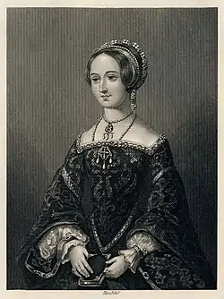 Image 10Marguerite de NavarreEngraver: John James Hinchliff; Restoration: Adam CuerdenAn engraving of Marguerite de Navarre (1492–1549), the queen consort of King Henry II of Navarre, from an 1864 English edition of the Heptaméron, a collection of her own short stories. She was a patron of humanists and reformers, and as the older sister of King Francis I of France, Marguerite held tremendous influence in France, so much so that French historian Jules Michelet called her the "Mother" of the French Renaissance and American scholar Samuel Putnam called her the "First Modern Woman".More selected portraits