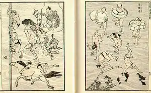 Image 17Image of bathers from the Hokusai manga (from History of manga)