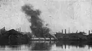 Image 16Barges set ablaze by steelworkers during the Homestead strike in 1892.