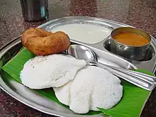 Image 69Idli served with typical accompaniments. (from Malaysian cuisine)