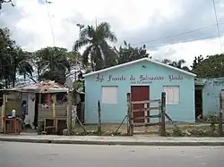 A church building on the northern edge of the district