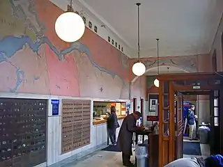 Charles Rosen's mural in the post office in Beacon, New York