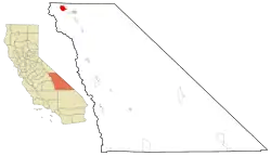 Location in Inyo County and the state of California