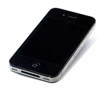 Image 43Modern Apple iPhone. This phone is considered a smartphone (from History of the telephone)