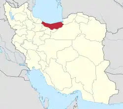 Location of Mazandaran province in&nbsp;Iran