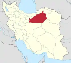 Location of Semnan province in&nbsp;Iran