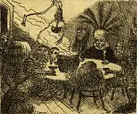 King Pest (1895) etching, 10 x 12&nbsp;cm., Royal Library of Belgium, Brussels