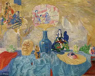 Still Life with Chinoiseries (c. 1906), oil on canvas, 85 × 105&nbsp;cm., Royal Museum of Fine Arts, Antwerp