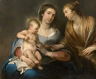 The mystic marriage of St Catherine