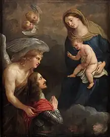 Archduke Leopold Wilhelm in prayer before the Madonna