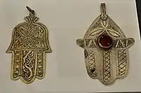 Khmisa amulets, once belonging to a Jewish family
