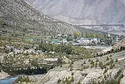 Small village on the Bhaga River