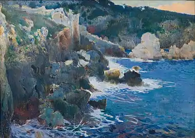 Cala Encantada (Majorca) (circa 1901). 86.5 × 121&nbsp;cm. Museu Nacional d'Art de Catalunya.