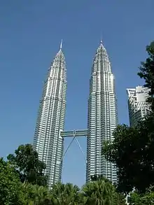 Image 49Petronas Twin Towers in Kuala Lumpur was the tallest building in Southeast Asia. (from History of Malaysia)