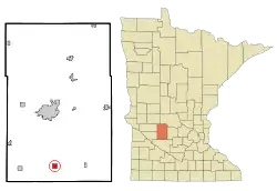Location of Blomkest, Minnesota
