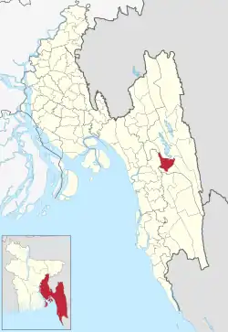 Location of Kaptai Sub-District