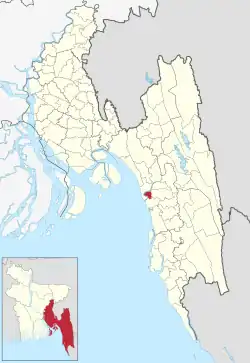 Location of Karnaphuli Sub-District