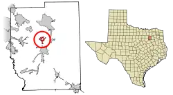 Location of Post Oak Bend City in Kaufman County, Texas